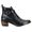 Bota Country Feminina Casual Preto em Couro