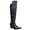 Bota Montaria Over The Knee Bico Fino Preta em Couro