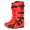 Bota Ims Robust Sola Costurada Bico De Aço Trilha Motocross Vermelha