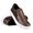 Tênis Slip On Couro Solado Flat Branco Casual Café