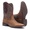 Bota Texana Feminina - Fóssil Caramelo / Dallas Bordô - Roper - Bico Quadrado - Cano Curto - Solado Nevada - Vimar Boots - 13091-A-VR