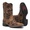 Bota Texana Feminina - Fóssil Caramelo / Glitter Preto - Roper - Bico Quadrado - Cano Curto - Solado VTS - Vimar Boots - 13112-A-VR