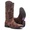 Bota Texana Feminina - Fóssil Pinhão / Craquelê Vinho - Roper - Bico Quadrado - Cano Longo - Solado Freedom Flex - Vimar Boots - 13104-C-VR