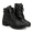 Coturno Feminino Preto Sintético com Zíper Lateral Cadarço Preto 