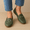 Mocassim Couro Premium Confort Verde Oliva Metal 8062