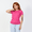 Camiseta Baby Look Viscolycra Feminina Rosa