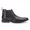 Botina em Couro Masculina Cromo Preto Acetinado Havana 