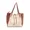 Bolsa Feminina Sacola Grande Antonela Caramelo e Marfim