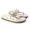 Papete Feminina Fivelas Camila Sola Baixa Off White