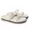 Papete Feminina Giovana Duas Tiras Sola Baixa Off White