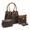 Conjunto 3 Peças estampada Bolsa Saco grande + Bolsa Transversal + nécessaire Marrom - Gouveia Costa 