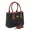 Bolsa Luxo Feminina Baú Alça de Mão e Transversal Estampada Preta - Gouveia Costa 