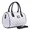 Bolsa Feminina Baú Alça de Mão e Transversal Estampada Branca - Gouveia Costa