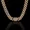 Colar Corrente Strass 15mm Zamak Dourado