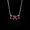 Escapulário Zircônia Rubi 6 mm Prata 925