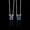 Escapulário Zircônia Azul Océan 6x9mm Prata 925