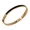 Bracelete Resina Preta Zamak Dourado