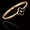 Bracelete Trevo Zamac Dourado Resina Preta