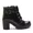 Coturno Molly Feminino Valentina com Fechamento Lateral e Atacador - Preto