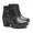 Coturno Molly Feminino Preto com Fechamento Lateral