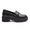Mocassim Molly Feminino Tratorado Preto com Metal Prata