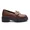Mocassim Molly Feminino Tratorado Capuccino com Metal Dourado