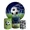 Kit Painel De Festa Futebol Bola Gol Redondo + Trio De Cilindros Em Tecido