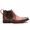 Botina em Couro Masculina Cromo Havana Acetinado Café
