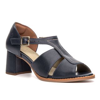 Sandália Peep Toe - Azul Marinho - ELO