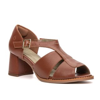 Sandália Peep Toe - Chocolate - ELO