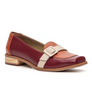 Sapato Mocassim - Chilli, Telha e Off White - DEST...