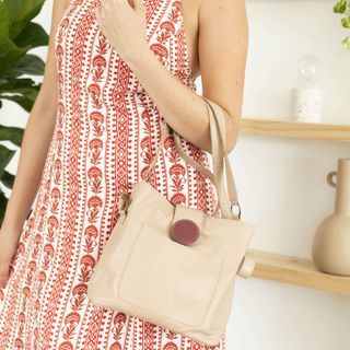 Bolsa RetrÔ - Nude e Chilli - VERBENA 