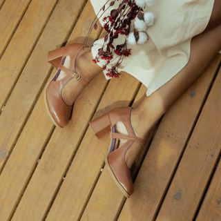 Sapato Boneca RetrÔ - Chocolate e Roxo - HARMONIA