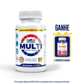 Multivitamínico Multi Vitgold 130 + 20 comprimidos... - Vitgold