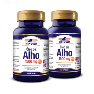 Óleo de Alho 1500mg Vitgold Kit 2x 100 cápsulas -... - Vitgold