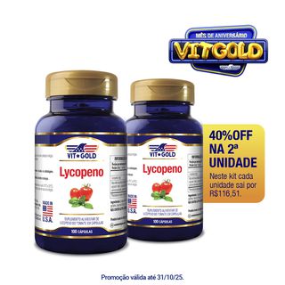 Licopeno Vitgold Kit 2x 100 cápsulas - 1910KIT2 - Vitgold