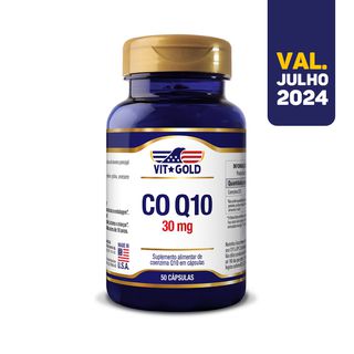 CoQ10 Coenzima Q10 30mg Vitgold 50 cápsulas - 1537 - Vitgold