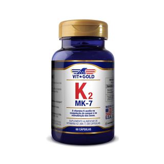 Vitamina K2 MK-7 (Menaquinona-7) 100mcg Vitgold 60... - Vitgold