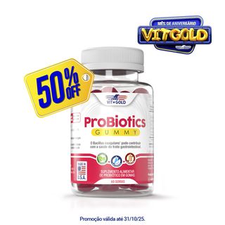 Gummies Probióticos Vitgold 60 gomas - 1827 - Vitgold