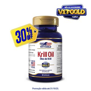 Óleo de Krill 1000 mg (Fonte de Omega 3) Vitgold 6... - Vitgold
