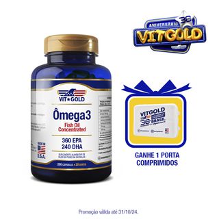 Ômega 3 Fish Oil / Óleo de Peixe 1000 mg Vitgold 2... - Vitgold