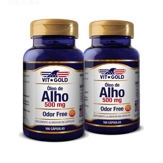 Óleo de Alho 500 mg Odor Free Vitgold Kit2x 100 cá... - Vitgold