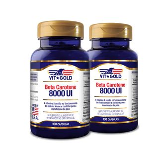 Vitamina A Beta Caroteno 8000 UI Vitgold Kit 2x 10... - Vitgold