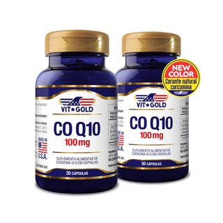 CoQ10 Coenzima 100mg Vitgold KIT 2x 30 cápsulas - ... - Vitgold