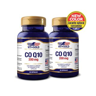 Coenzima Q10 CoQ10 200mg Vitgold Kit2x 60 cápsulas... - Vitgold