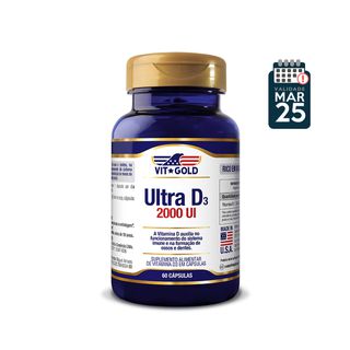 Vitamina Ultra D3 2000UI Vitgold 60 cápsulas - 152... - Vitgold