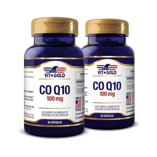 CoQ10 Coenzima 100mg Vitgold KIT 2x 30 cápsulas - ... - Vitgold