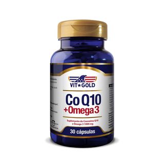 Coenzima Q10 CoQ10 com Ômega 3 1000 mg Vitgold 30 ... - Vitgold