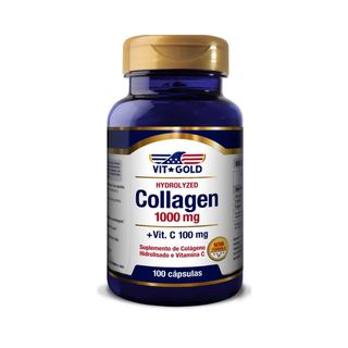 Colágeno Hidrolisado 1000 mg com Vit. C Vitgold 10... - Vitgold