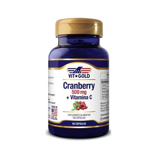 Cranberry 500 mg com Vitamina C Vitgold 60 cápsula... - Vitgold
